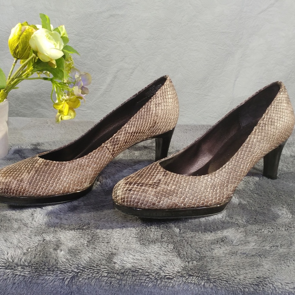 Vaneli Snakeskin Pumps